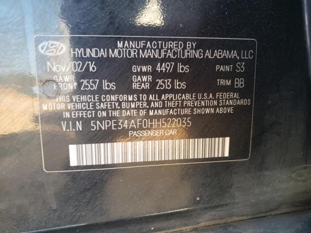 Photo 10 from auction – 2017 HYUNDAI SONATA SPO with VIN 5NPE34AF0HH522035