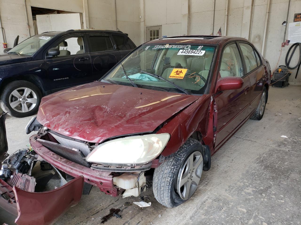 Photo 2 from auction – 2004 HONDA CIVIC EX with VIN 2HGES26734H512550