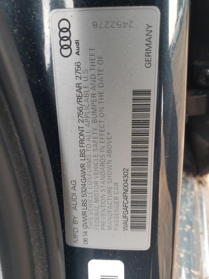 Photo 10 from auction – 2015 AUDI A6 PREMIUM with VIN WAUFGAFC4FN004302