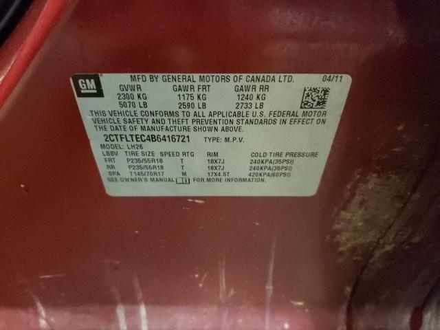 Photo 10 from auction – 2011 GMC TERRAIN SL with VIN 2CTFLTEC4B6416721