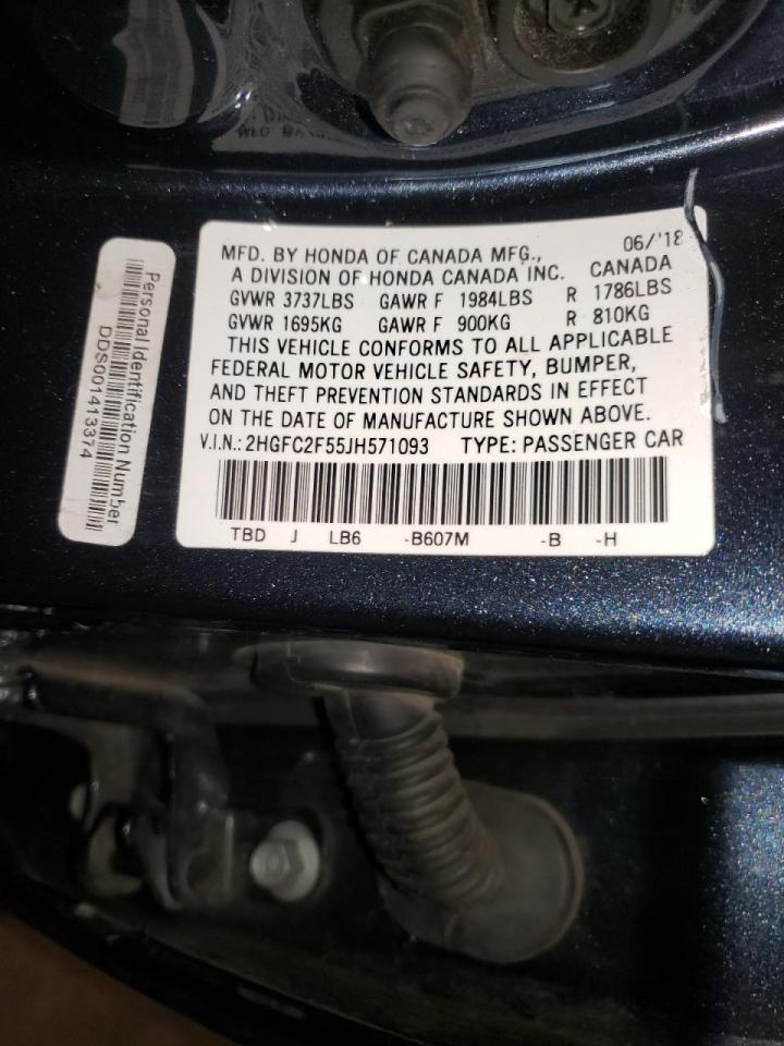 Photo 20 from auction – 2018 HONDA CIVIC LX with VIN 2HGFC2F55JH571093