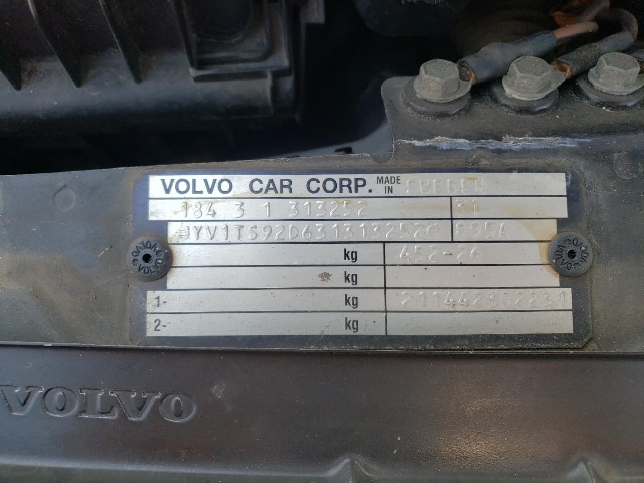 Photo 10 from auction – 2003 VOLVO S80 with VIN YV1TS92D631313252
