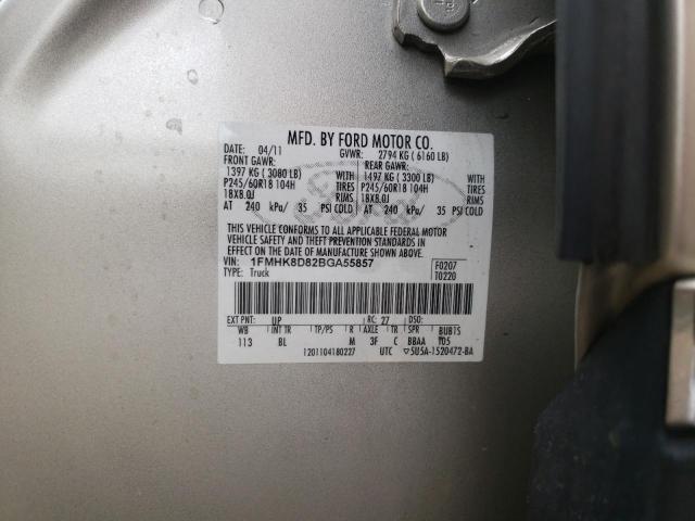 Photo 10 from auction – 2011 FORD EXPLORER X with VIN 1FMHK8D82BGA55857