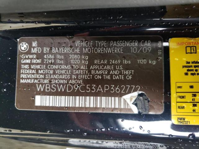 Photo 10 from auction – 2010 BMW M3 with VIN WBSWD9C53AP362772