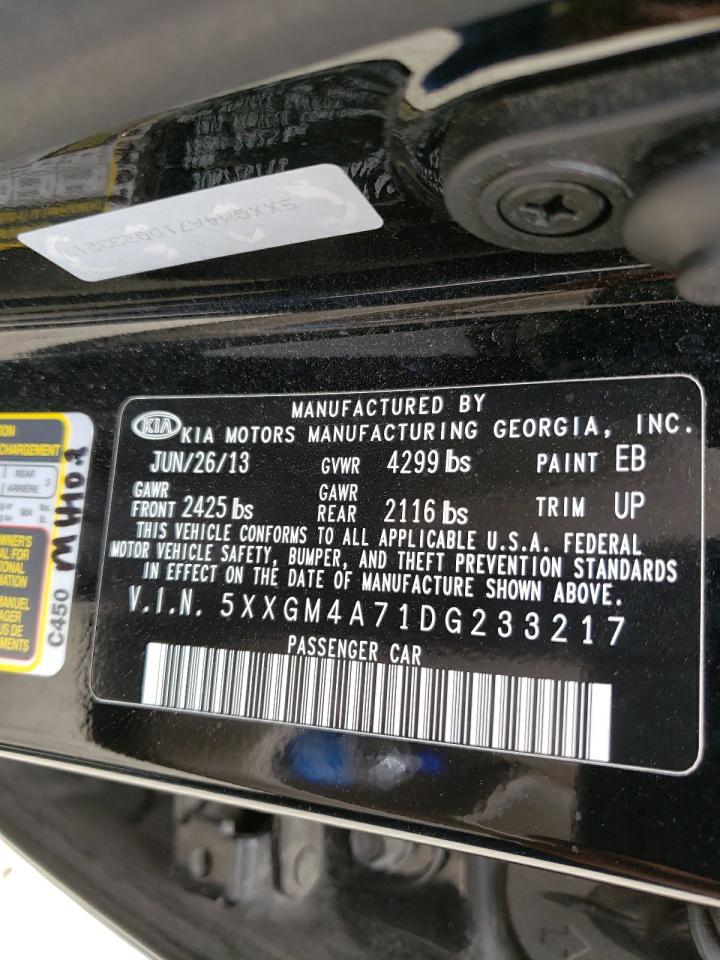 Photo 10 from auction – 2013 KIA OPTIMA LX with VIN 5XXGM4A71DG233217