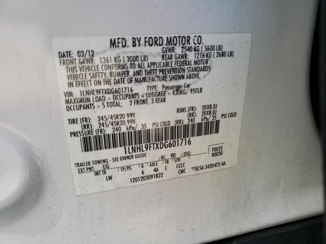 Photo 10 from auction – 2013 LINCOLN MKS with VIN 1LNHL9FTXDG601716