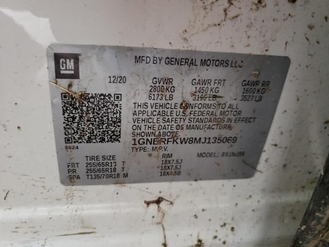 Photo 10 from auction – 2021 CHEVROLET TRAVERSE L with VIN 1GNERFKW8MJ135069