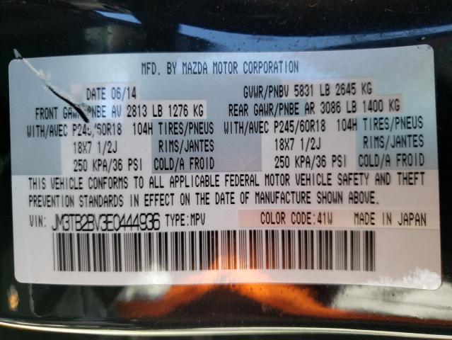 Photo 10 from auction – 2014 MAZDA CX-9 SPORT with VIN JM3TB2BV3E0444936