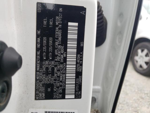 Photo 10 from auction – 2020 TOYOTA HIGHLANDER with VIN 5TDYZRAH8LS014344
