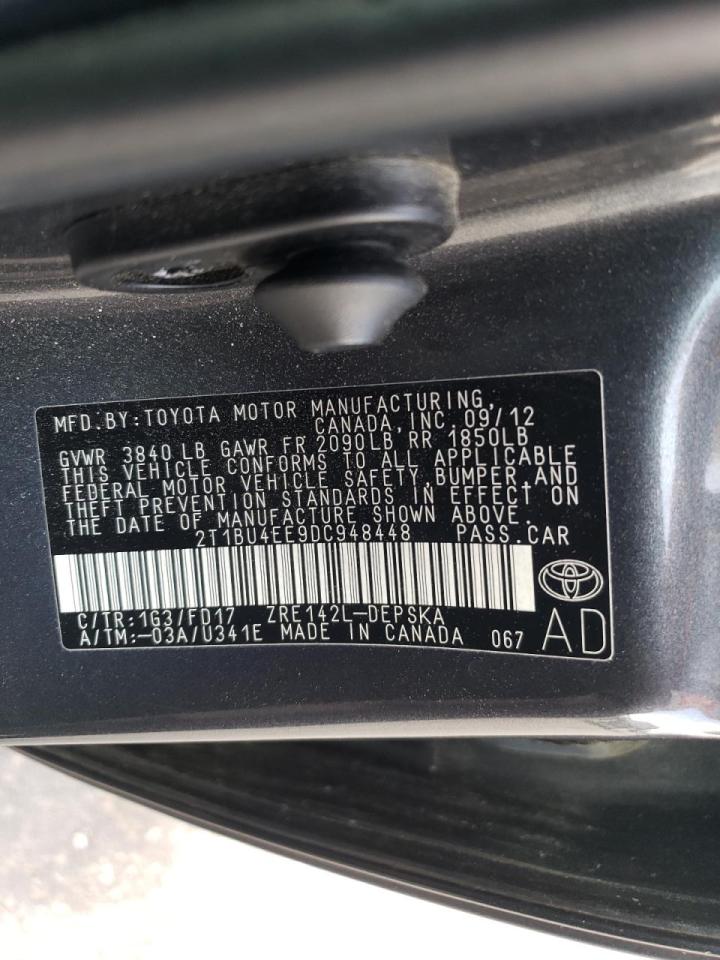 Foto 10 de la subasta – 2013 TOYOTA COROLLA BA con VIN 2T1BU4EE9DC948448