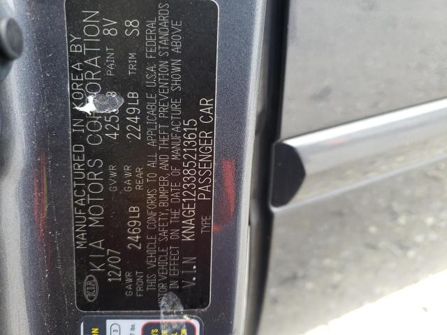 Photo 10 from auction – 2008 KIA OPTIMA LX/ with VIN KNAGE123385213615