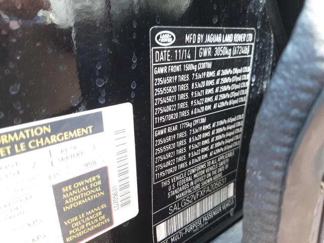 Photo 10 from auction – 2015 LAND ROVER RANGE ROVE with VIN SALGS2VFXFA205631