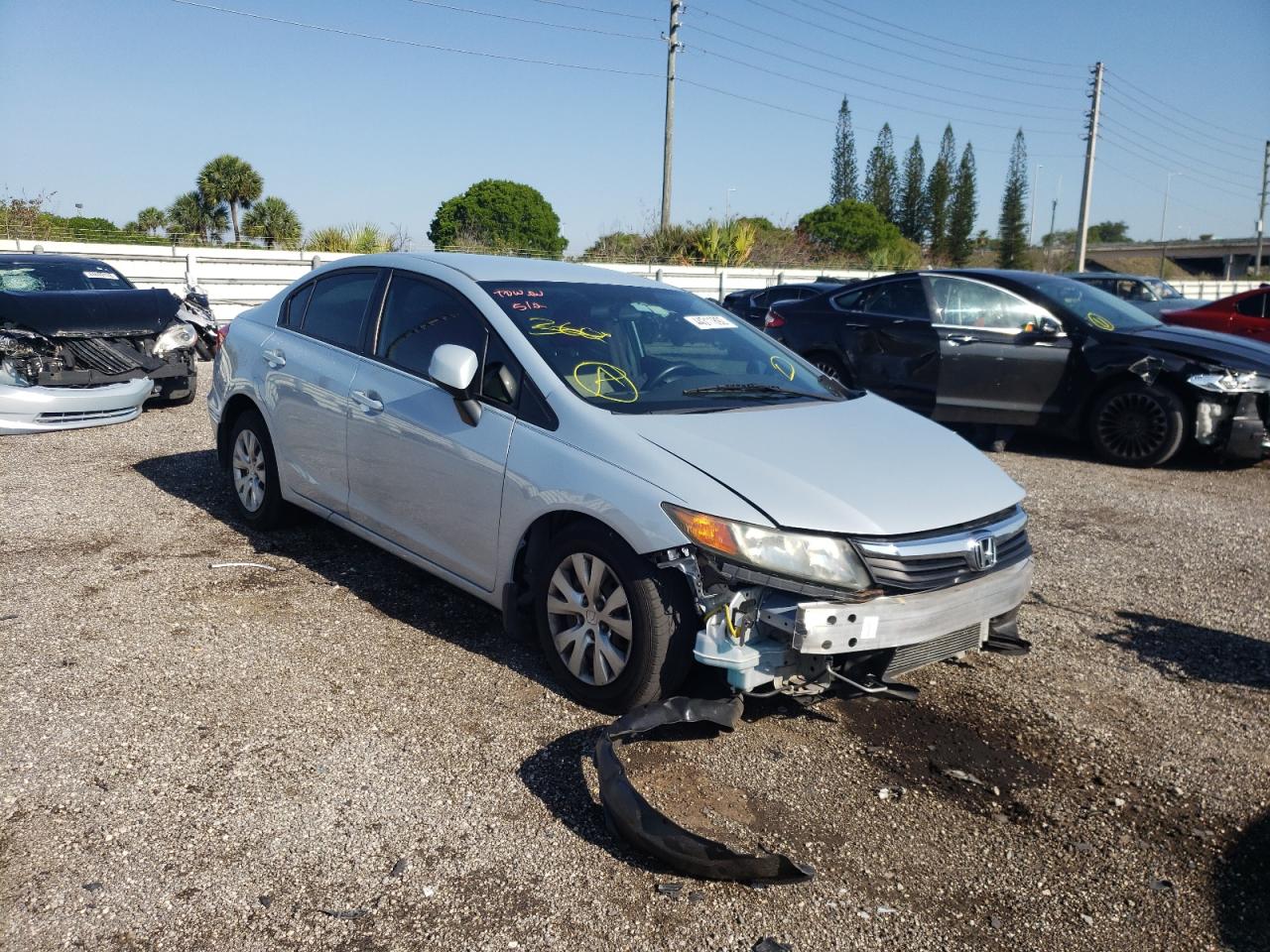 Photo 1 from auction – 2012 HONDA CIVIC LX with VIN 19XFB2F50CE046135