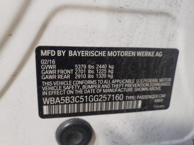Photo 10 from auction – 2016 BMW 535 XI with VIN WBA5B3C51GG257160