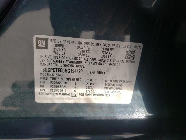 Photo 10 from auction – 2017 CHEVROLET SILVERADO with VIN 3GCPCTEC5HG194428