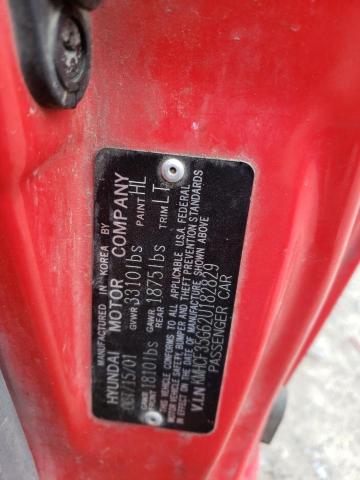 HYUNDAI ACCENT L 2002 with VIN KMHCF35G62U182829 - Photo from auction