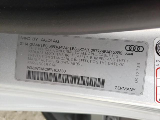 Photo 10 from auction – 2014 AUDI S7 PREMIUM with VIN WAUW2AFC9EN103890