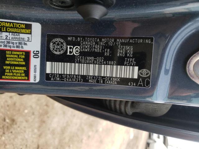 Zdjęcie 10 z aukcji – 2016 TOYOTA COROLLA L z VIN 2T1BURHEXGC541882