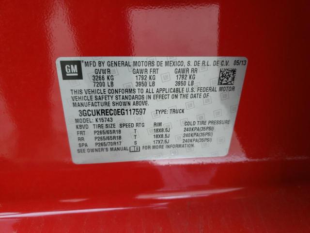 Photo 10 from auction – 2014 CHEVROLET SILVERADO with VIN 3GCUKREC0EG117597