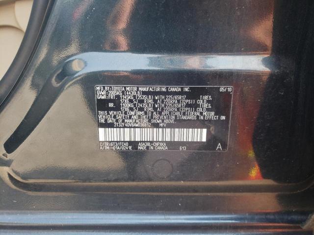 TOYOTA RAV4 2010 with VIN 2T3ZF4DV8AW036812 - Photo from auction