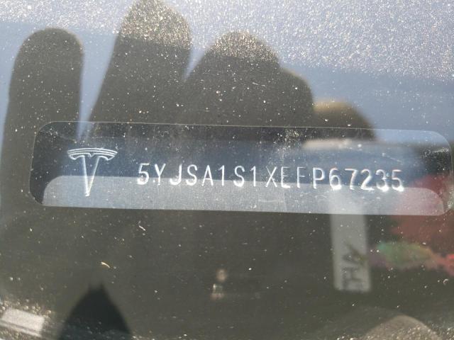 Photo 10 from auction – 2014 TESLA MODEL S with VIN 5YJSA1S1XEFP67235
