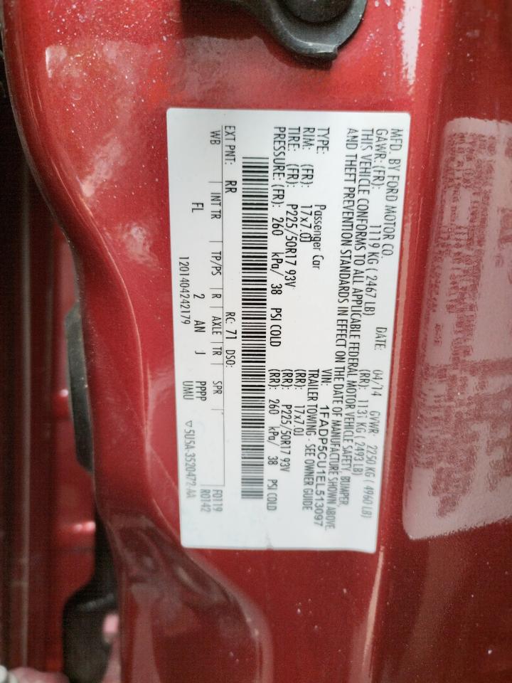 Photo 10 from auction – 2014 FORD C-MAX PREM with VIN 1FADP5CU1EL513097