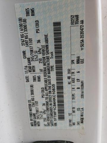 Photo 10 from auction – 2017 FORD F150 with VIN 1FTMF1C84HKC10835