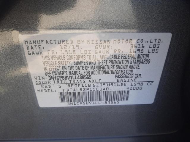 Photo 10 from auction – 2020 NISSAN KICKS S with VIN 3N1CP5BV1LL489565