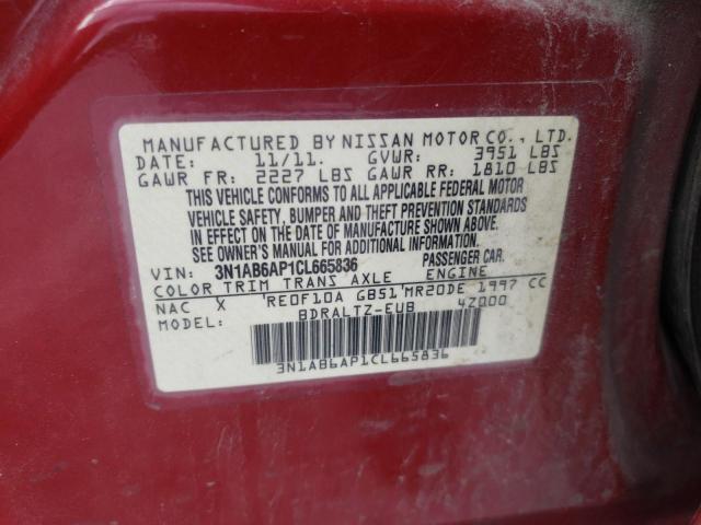 Photo 10 from auction – 2012 NISSAN SENTRA 2.0 with VIN 3N1AB6AP1CL665836
