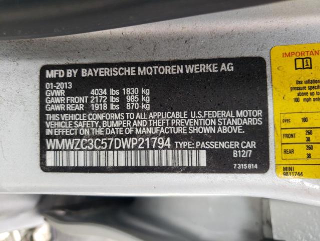 Photo 10 from auction – 2013 MINI COOPER S C with VIN WMWZC3C57DWP21794