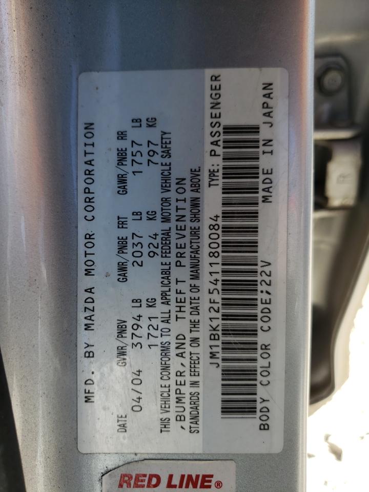 Photo 10 from auction – 2004 MAZDA 3 I with VIN JM1BK12F541180084