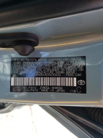 Photo 10 from auction – 2013 TOYOTA PRIUS with VIN JTDKN3DU5D5630632