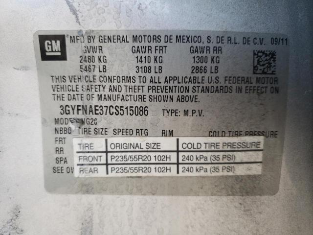 Photo 10 from auction – 2012 CADILLAC SRX LUXURY with VIN 3GYFNAE37CS515086