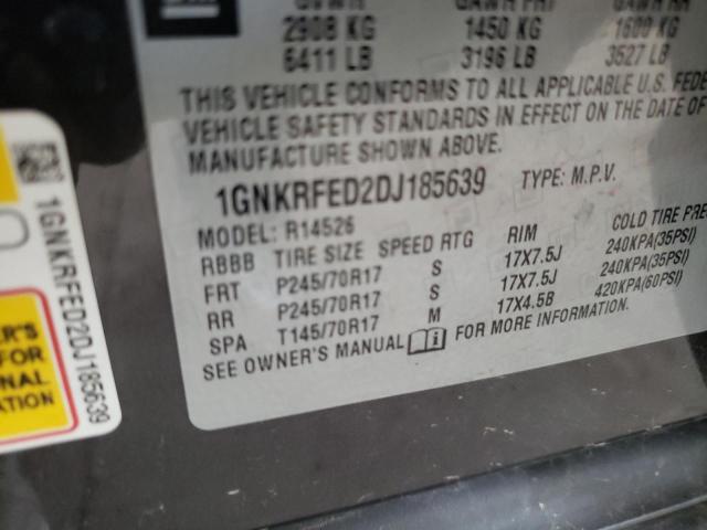 Photo 10 from auction – 2013 CHEVROLET TRAVERSE L with VIN 1GNKRFED2DJ185639