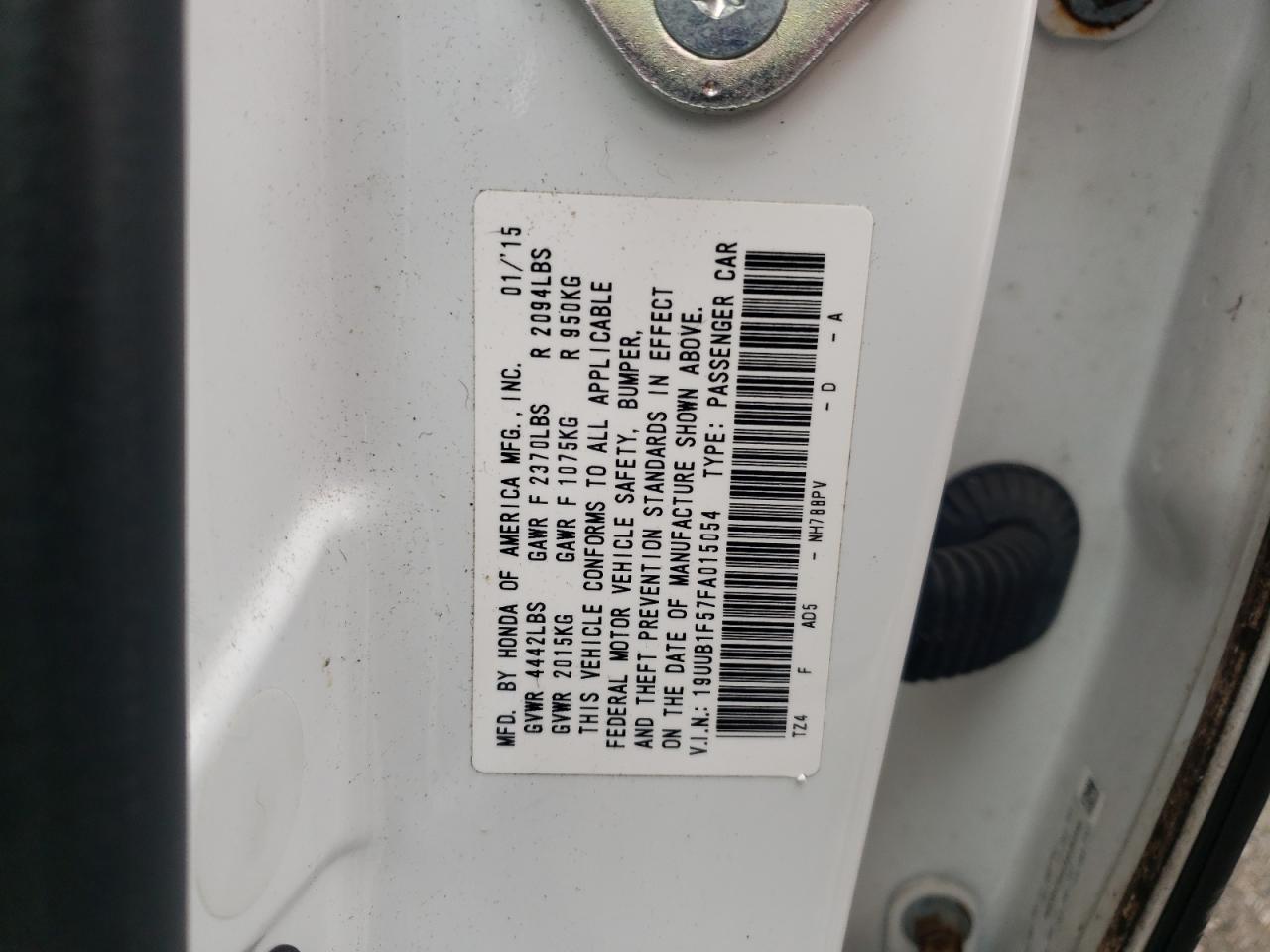 Zdjęcie 10 z aukcji – 2015 ACURA TLX TECH z VIN 19UUB1F57FA015054