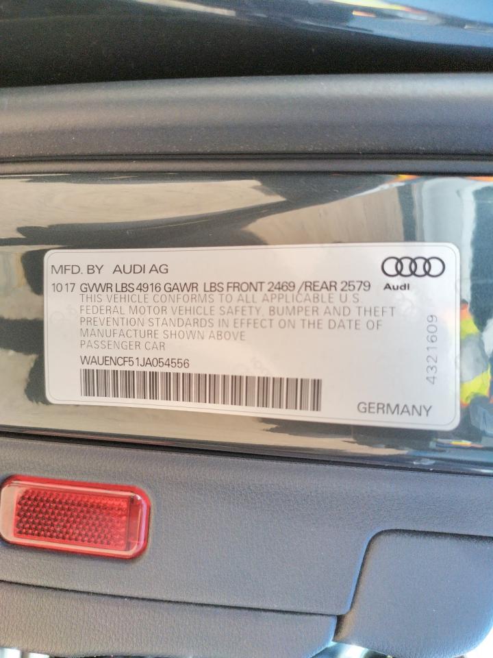 Photo 10 from auction – 2018 AUDI A5 PREMIUM with VIN WAUENCF51JA054556