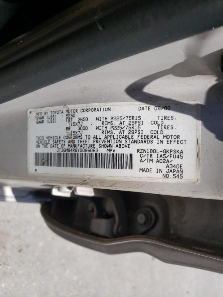 Photo 10 from auction – 2000 TOYOTA 4RUNNER with VIN JT3GM84R8Y0066063