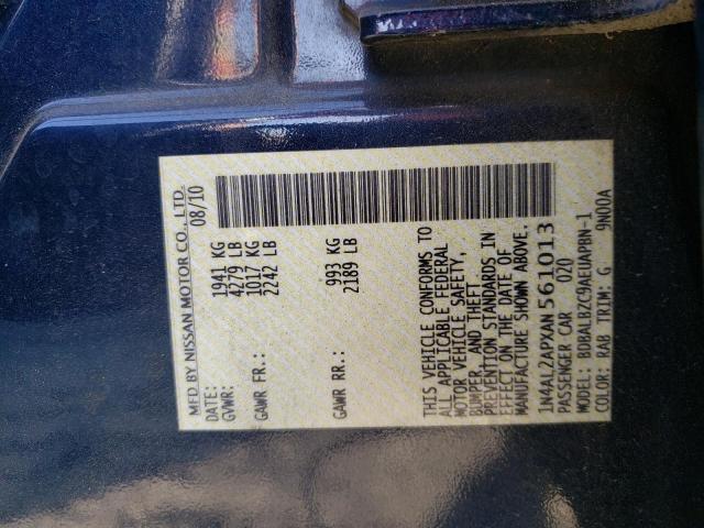Photo 10 from auction – 2010 NISSAN ALTIMA BAS with VIN 1N4AL2APXAN561013