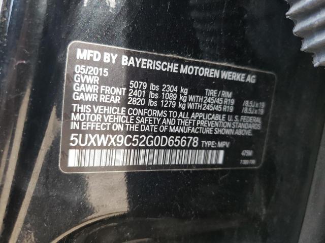 Photo 10 from auction – 2016 BMW X3 XDRIVE2 with VIN 5UXWX9C52G0D65678