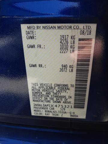 Photo 10 from auction – 2018 NISSAN ALTIMA 2.5 with VIN 1N4AL3AP5JC475321