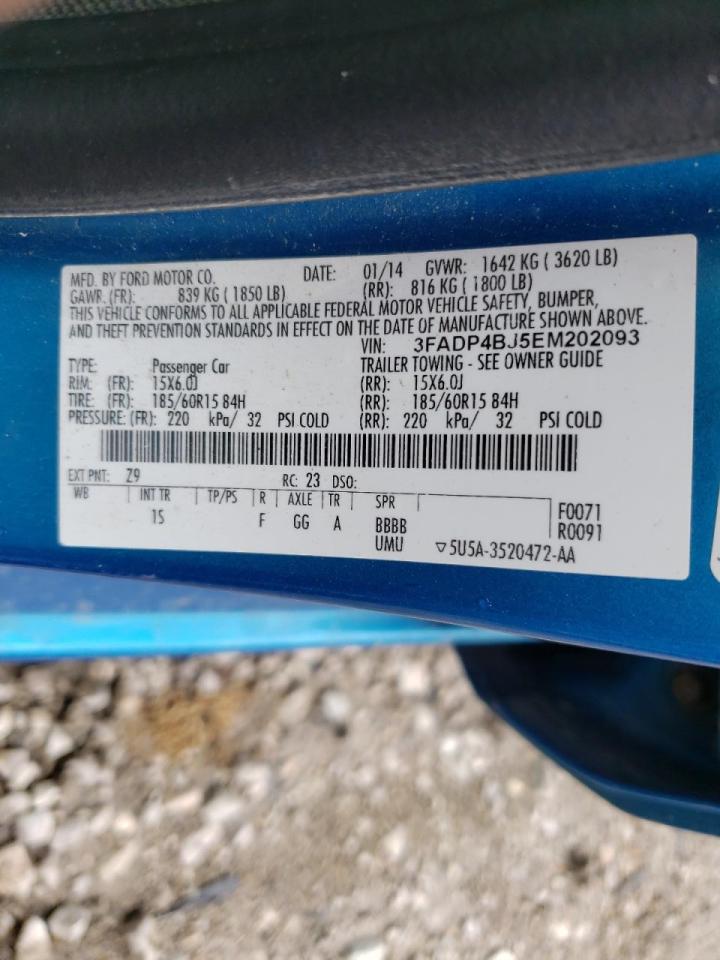 Photo 10 from auction – 2014 FORD FIESTA SE with VIN 3FADP4BJ5EM202093