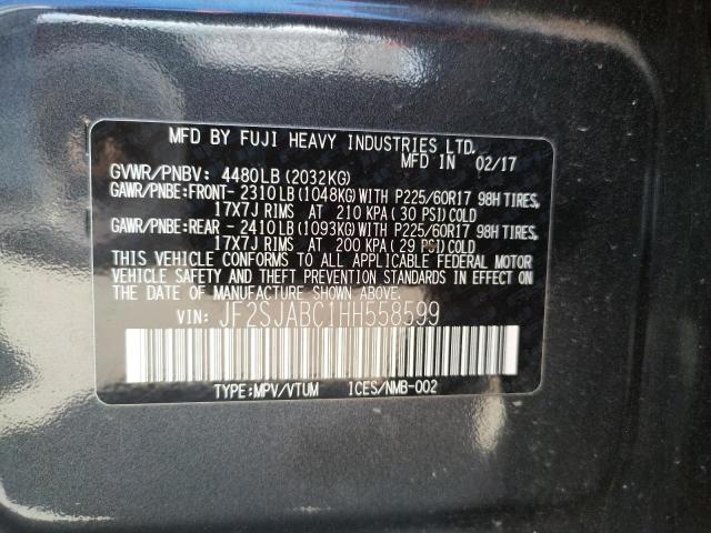 Photo 10 from auction – 2017 SUBARU FORESTER 2 with VIN JF2SJABC1HH558599