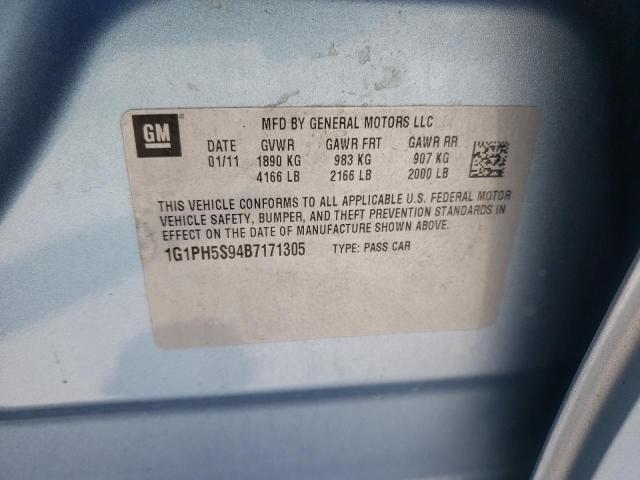 Photo 10 from auction – 2011 CHEVROLET CRUZE with VIN 1G1PH5S94B7171305