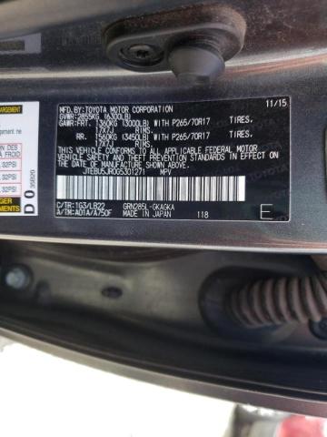 Photo 10 from auction – 2016 TOYOTA 4RUNNER SR with VIN JTEBU5JR0G5301271