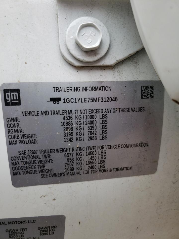 Photo 10 from auction – 2021 CHEVROLET SILVERADO with VIN 1GC1YLE75MF312046