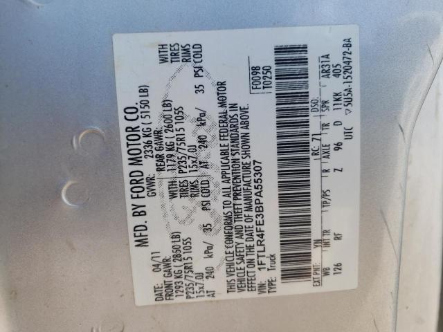 Photo 10 from auction – 2011 FORD RANGER SUP with VIN 1FTLR4FE3BPA55307