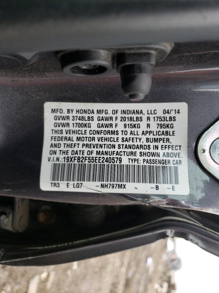 Photo 10 from auction – 2014 HONDA CIVIC LX with VIN 19XFB2F55EE240579