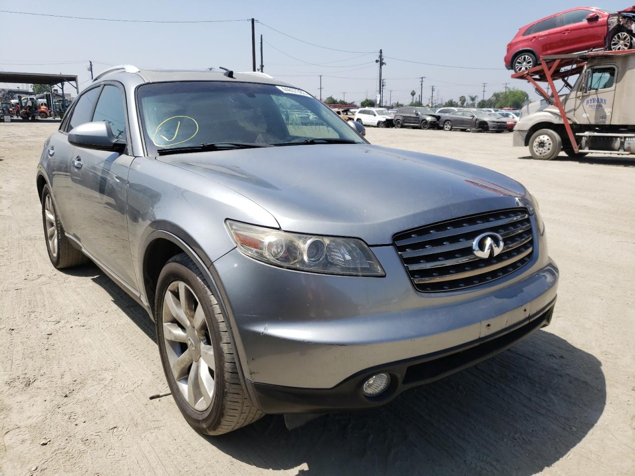 INFINITI FX35 2005 with VIN JNRAS08U55X104584 - Photo from auction