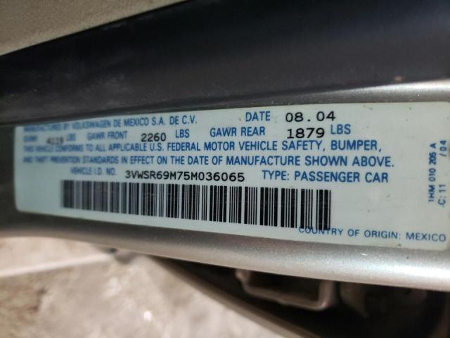 Photo 10 from auction – 2005 VOLKSWAGEN JETTA with VIN 3VWSR69M75M036065