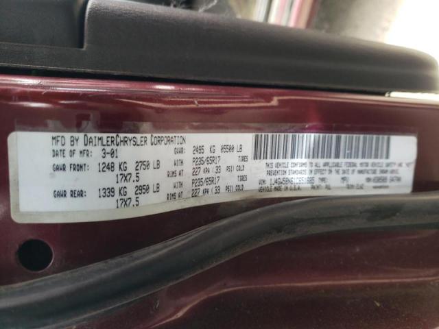 Photo 10 from auction – 2001 JEEP GRAND CHER with VIN 1J4GW58N61C651685